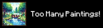 Логотип мода Too Many Paintings! с названием проекта.