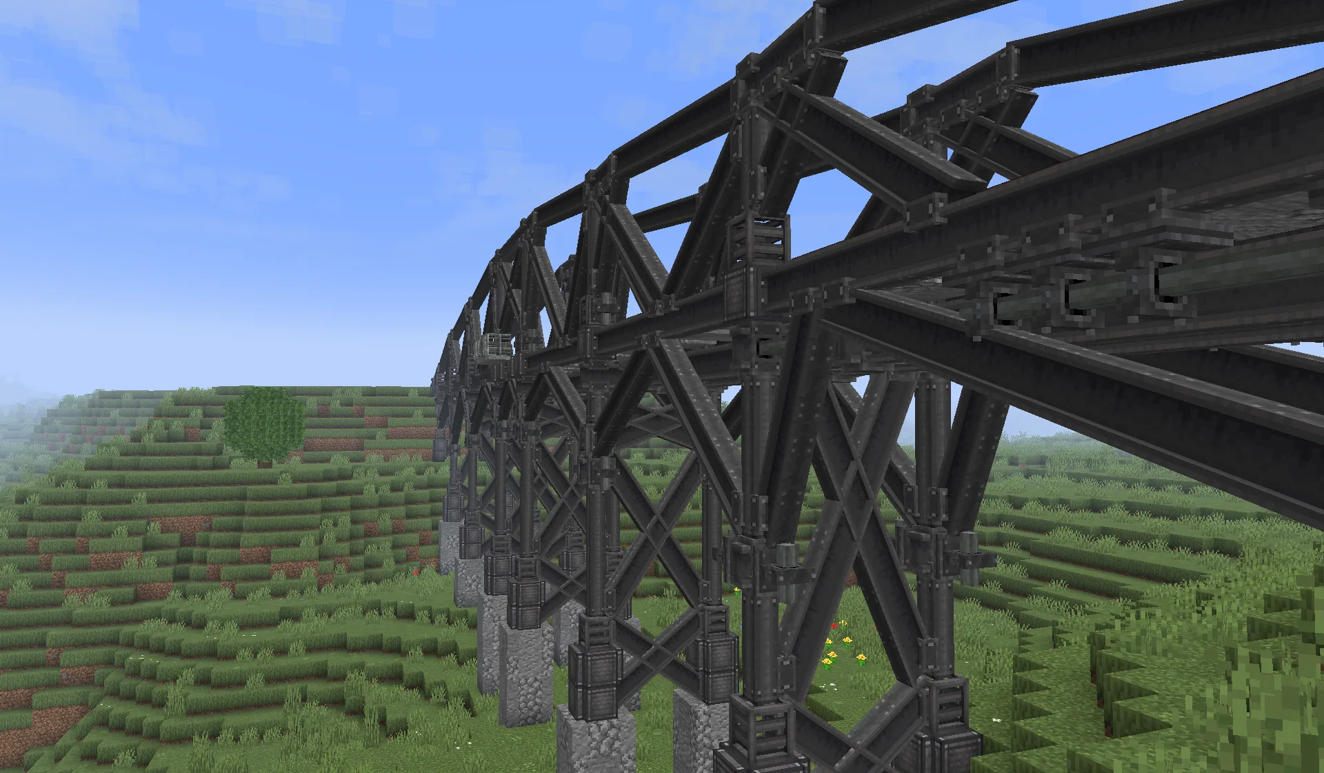 Мост из балочных конструкций в стиле мода Create.