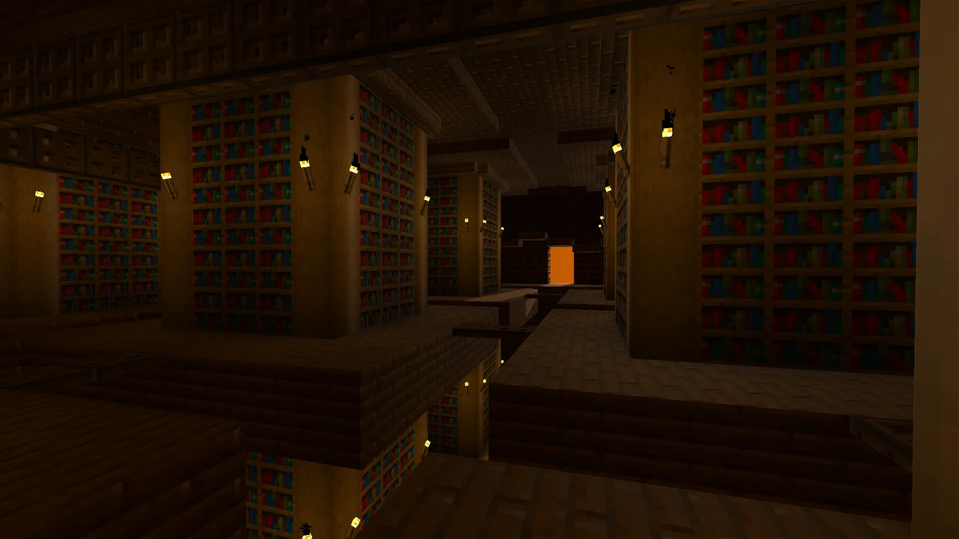 Библиотека в Minecraft, стандартные настройки.