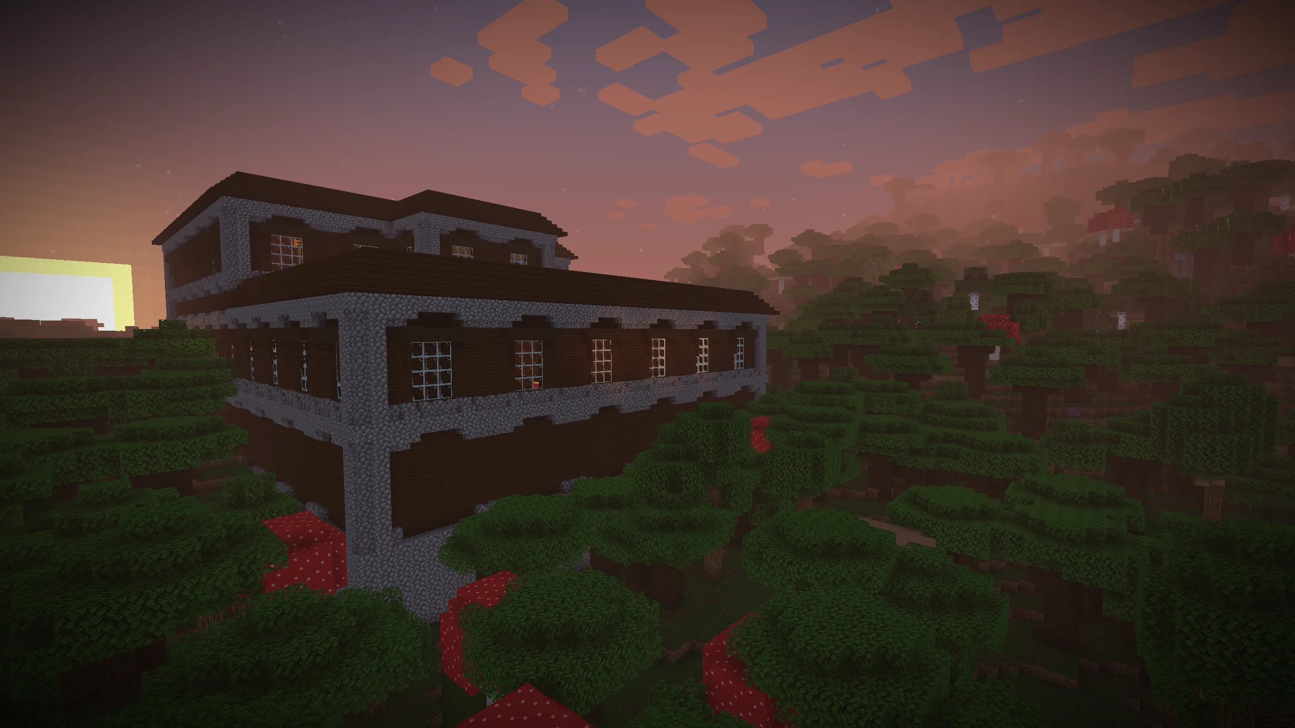 Рассвет в шейдер-паке Cozy Shader