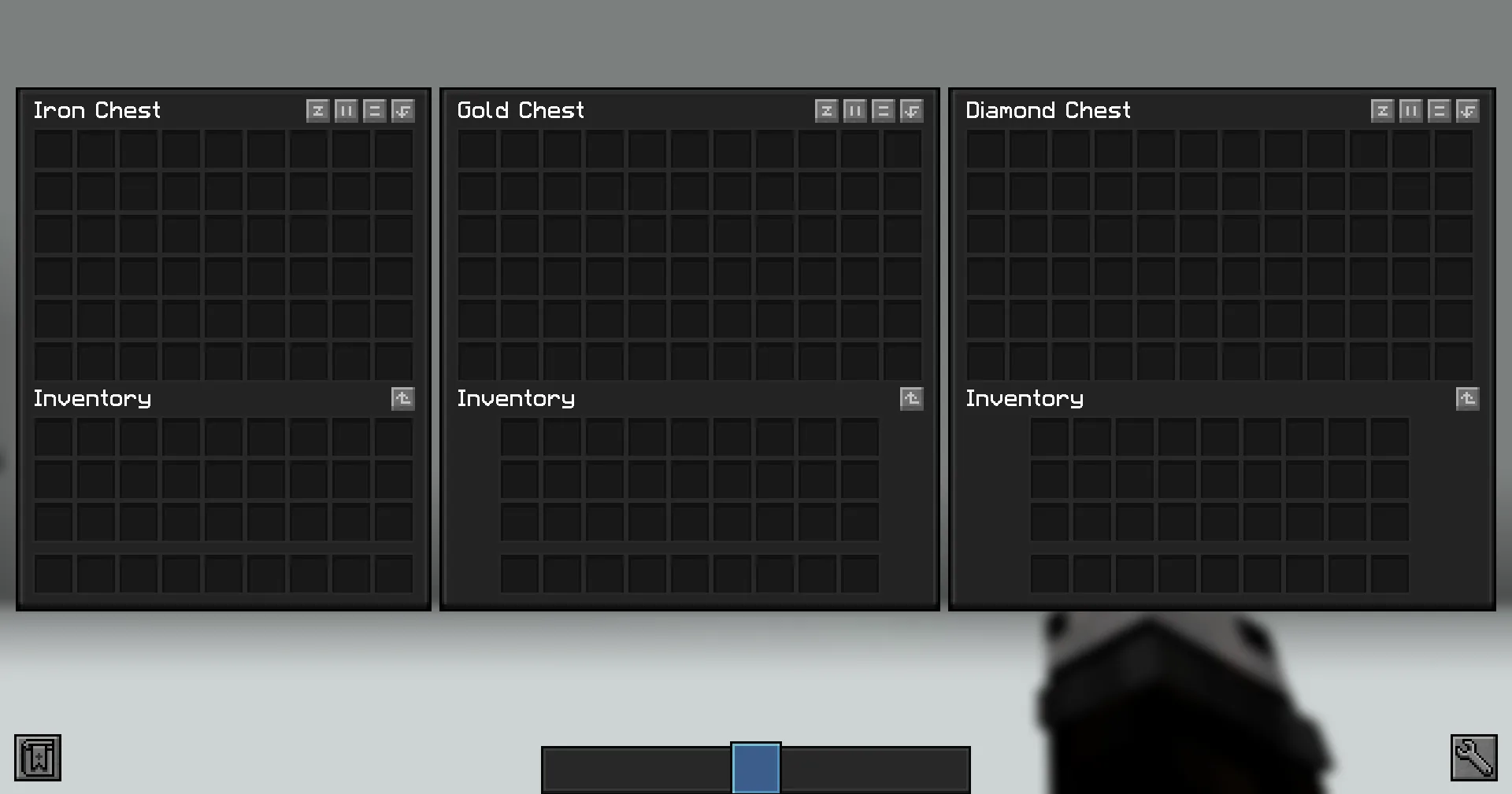 Текстуры пользовательского интерфейса DarknessUI для мода Iron Chests.