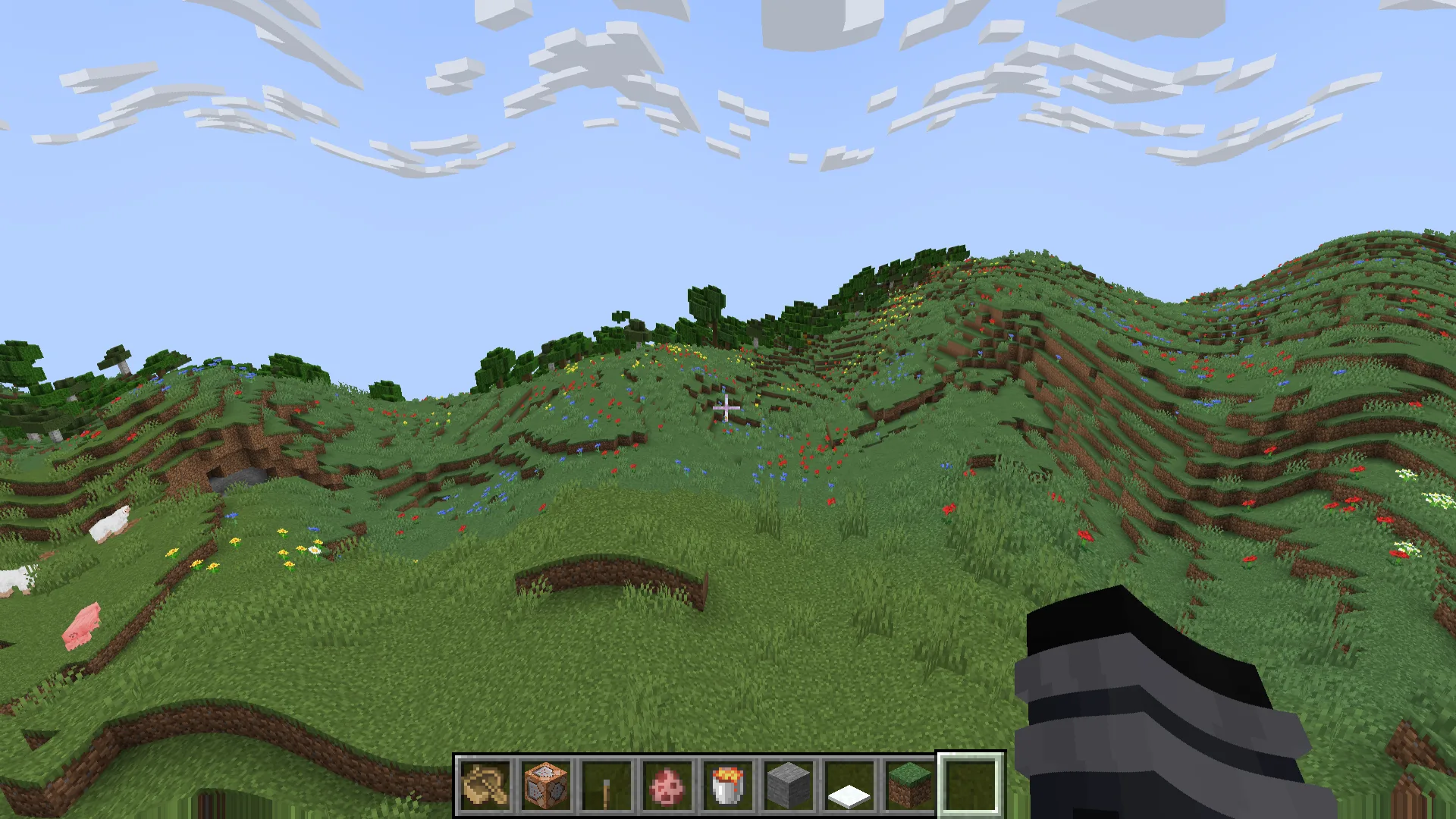 Пример больших волн, созданных шейдером Sinus Shader.