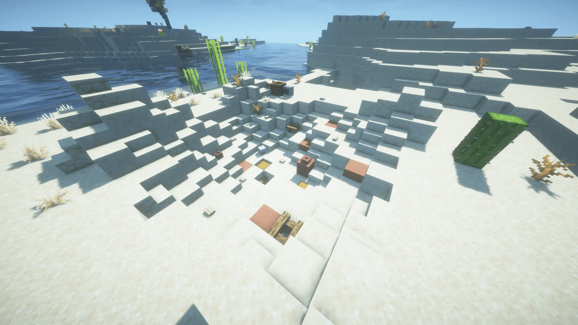 Руины в пустыне: фрагмент постройки в Minecraft.