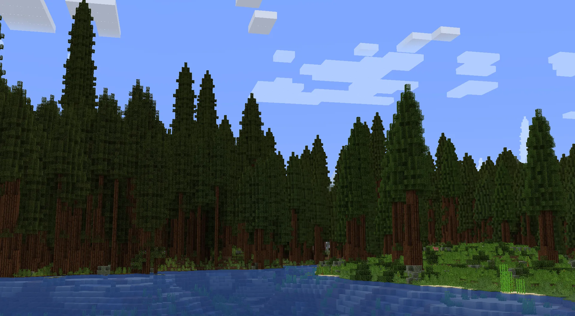 Биом секвойного леса из мода Regions Unexplored.