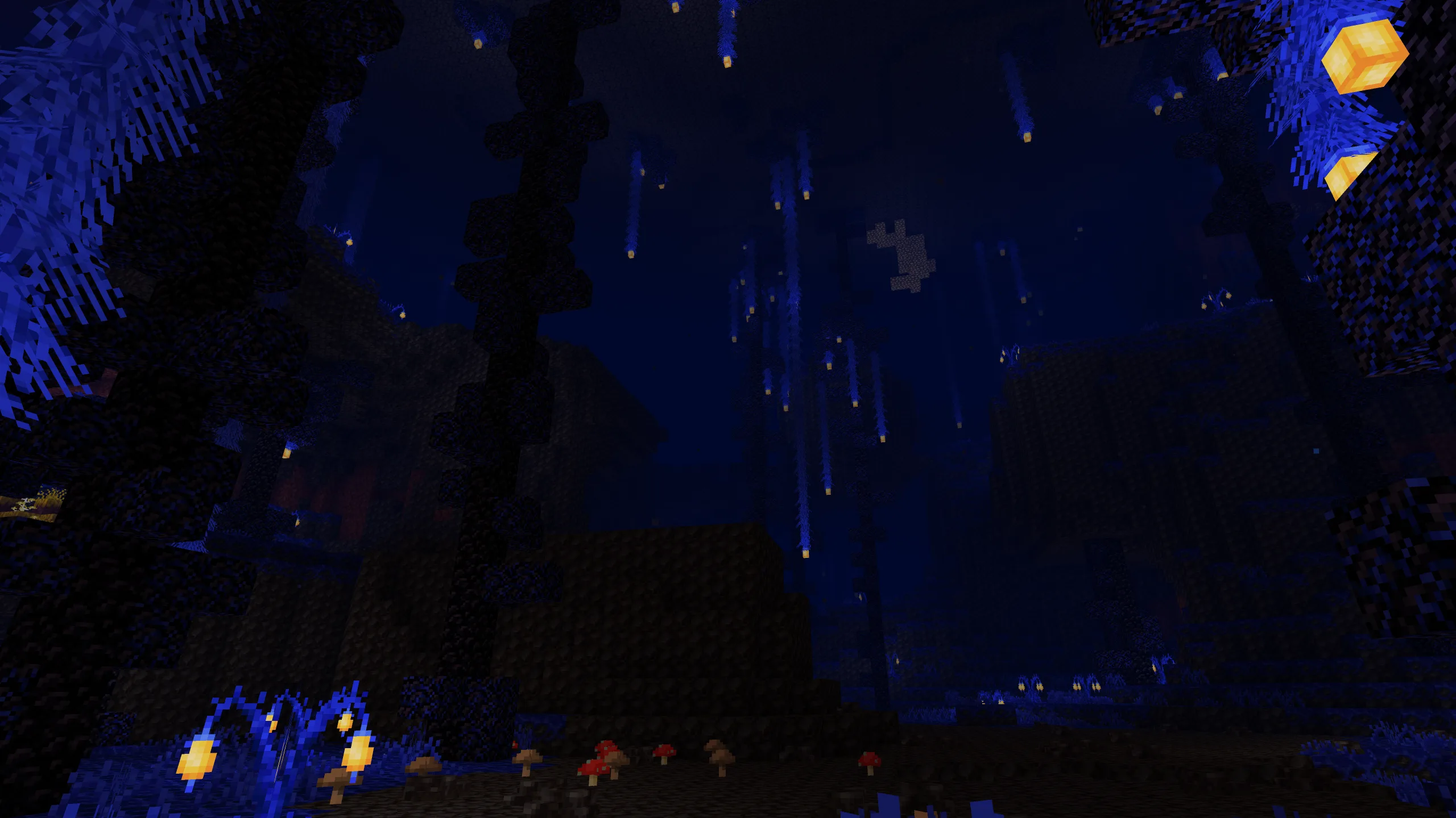 Биом Blackstone Basin в Minecraft-моде Regions Unexplored.