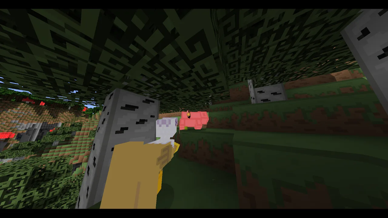 Скриншот из мода Pony Origins: птица ищет еду.