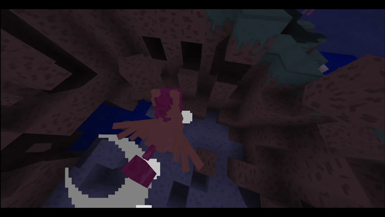 Скриншот из мода Pony Origins: персонаж-пони после жесткого приземления.