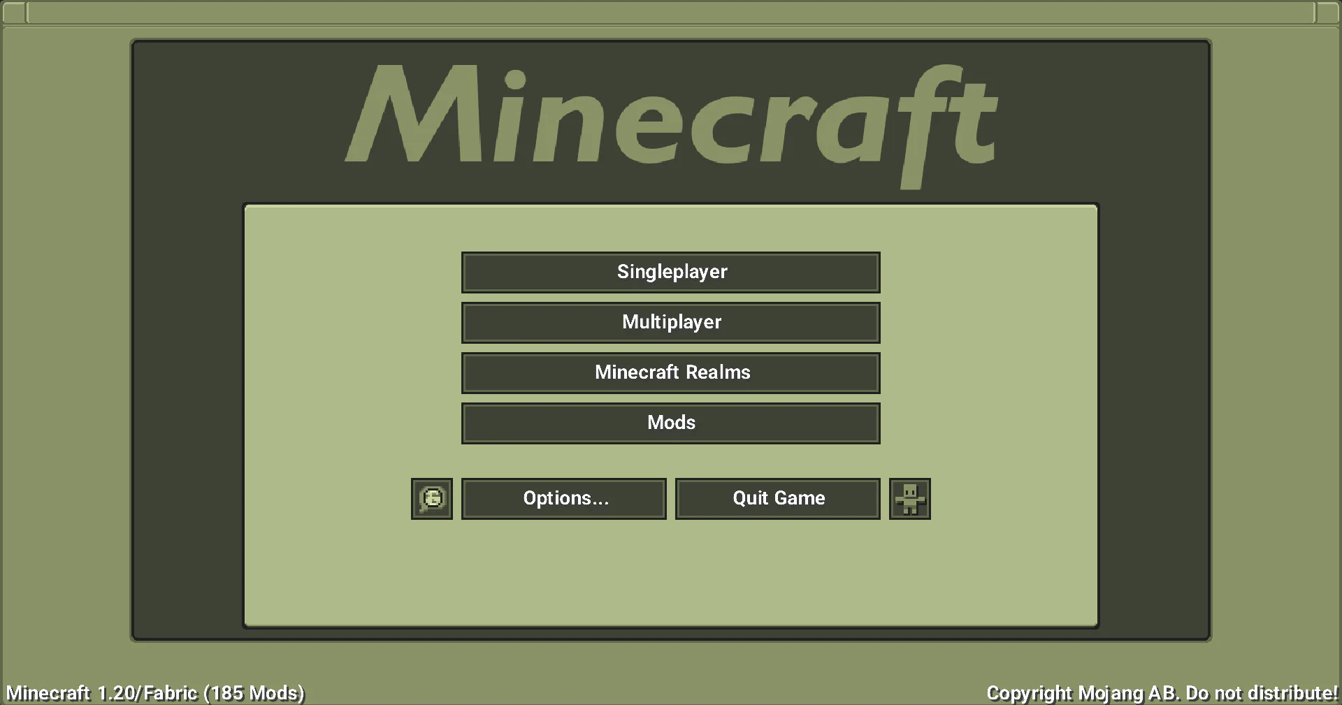 Главное меню ресурс-пака GameboyGUI