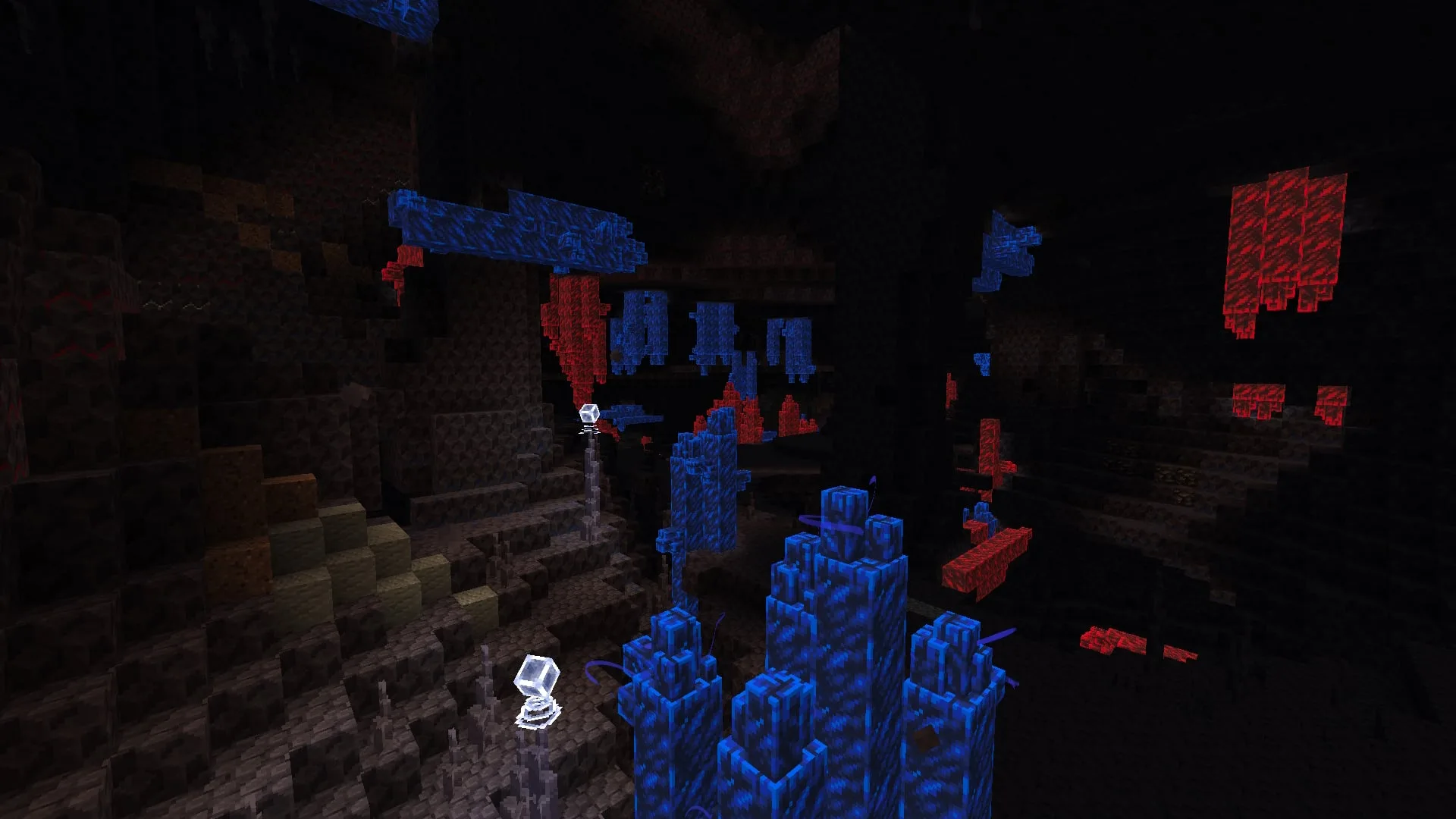 Пещера с кристаллами из мода Alex's Caves.