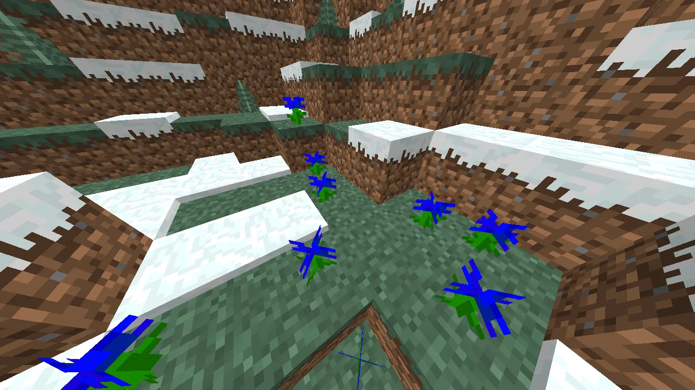 Синие цветы в ресурс-паке Blue