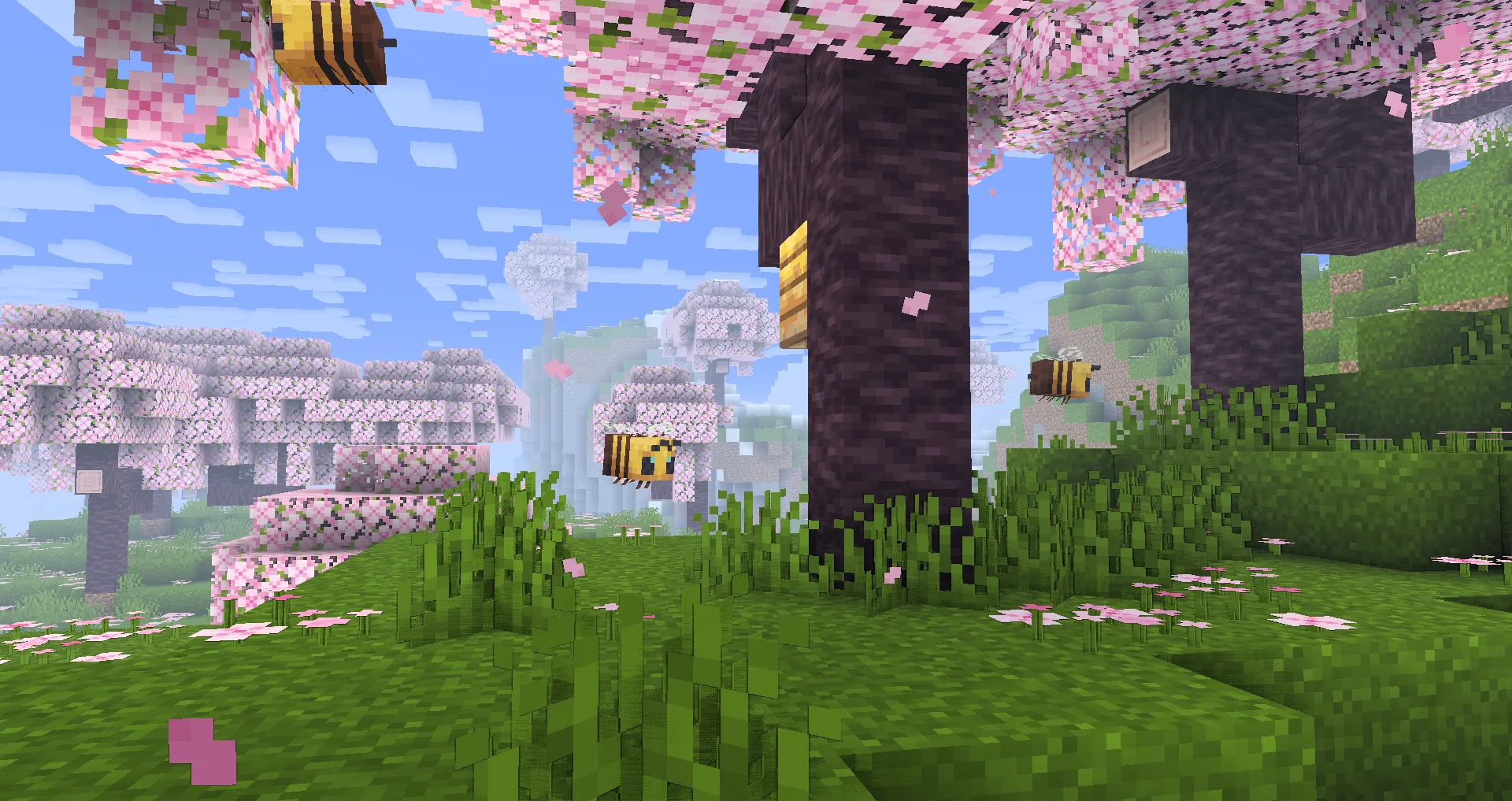 Liquorice Shaders, вишневая роща в Overworld.