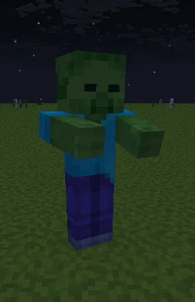 Зомби из Minecraft в стиле проекта Mobs & Stuff.