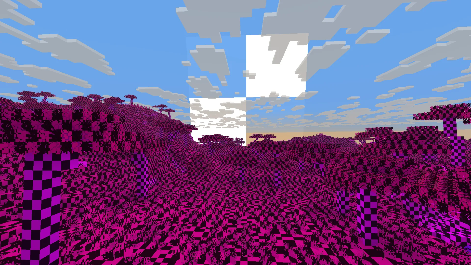 Цвета текстур в Minecraft с включенными цветами ландшафта и солнца.