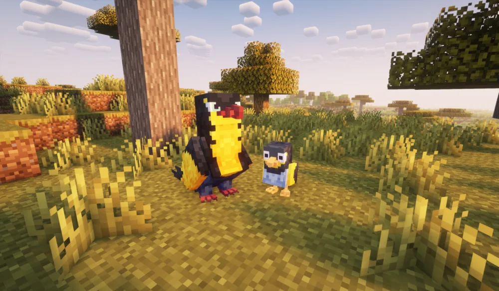 Изображение покемонов линии эволюции Ваттрела из мода Cobblemon в проекте CloudMons.