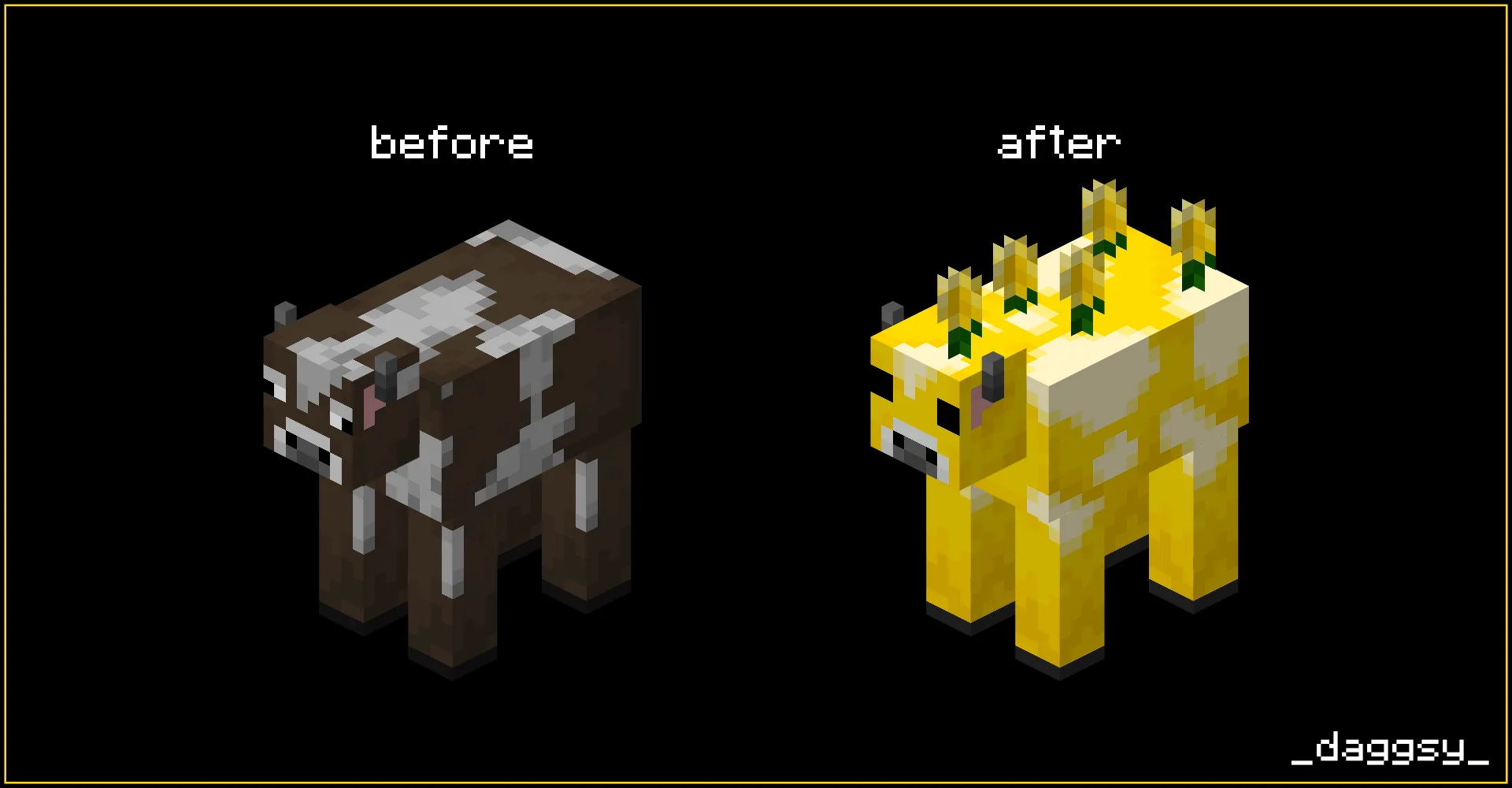 Сравнение текстур в ресурс-паке Moobloom