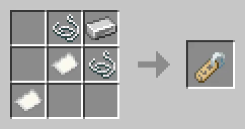 Рецепт крафта именной бирки (Nametag) в Minecraft.