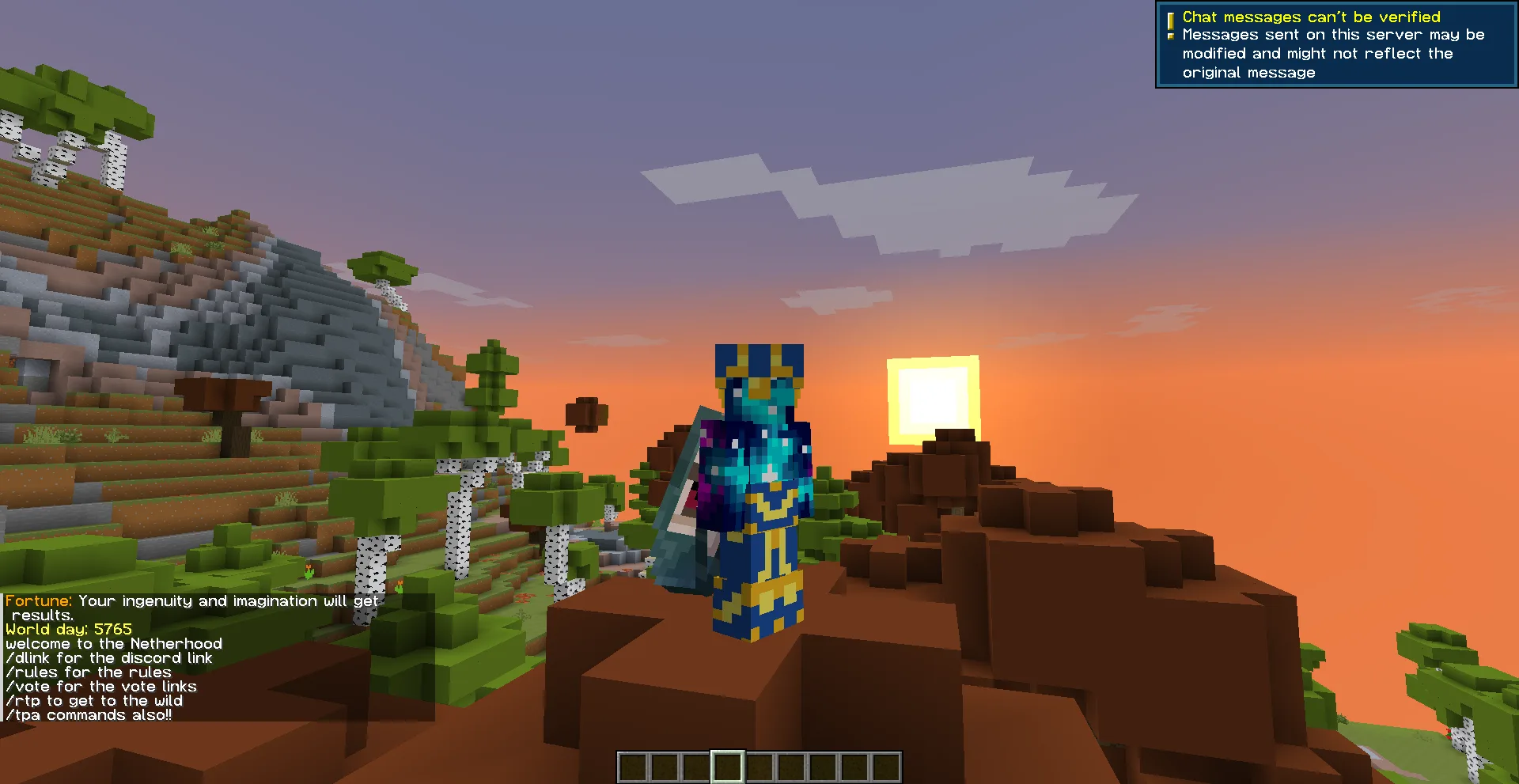 Minecraft-мод Fortune: отображение случайного предсказания игроку при входе на сервер.