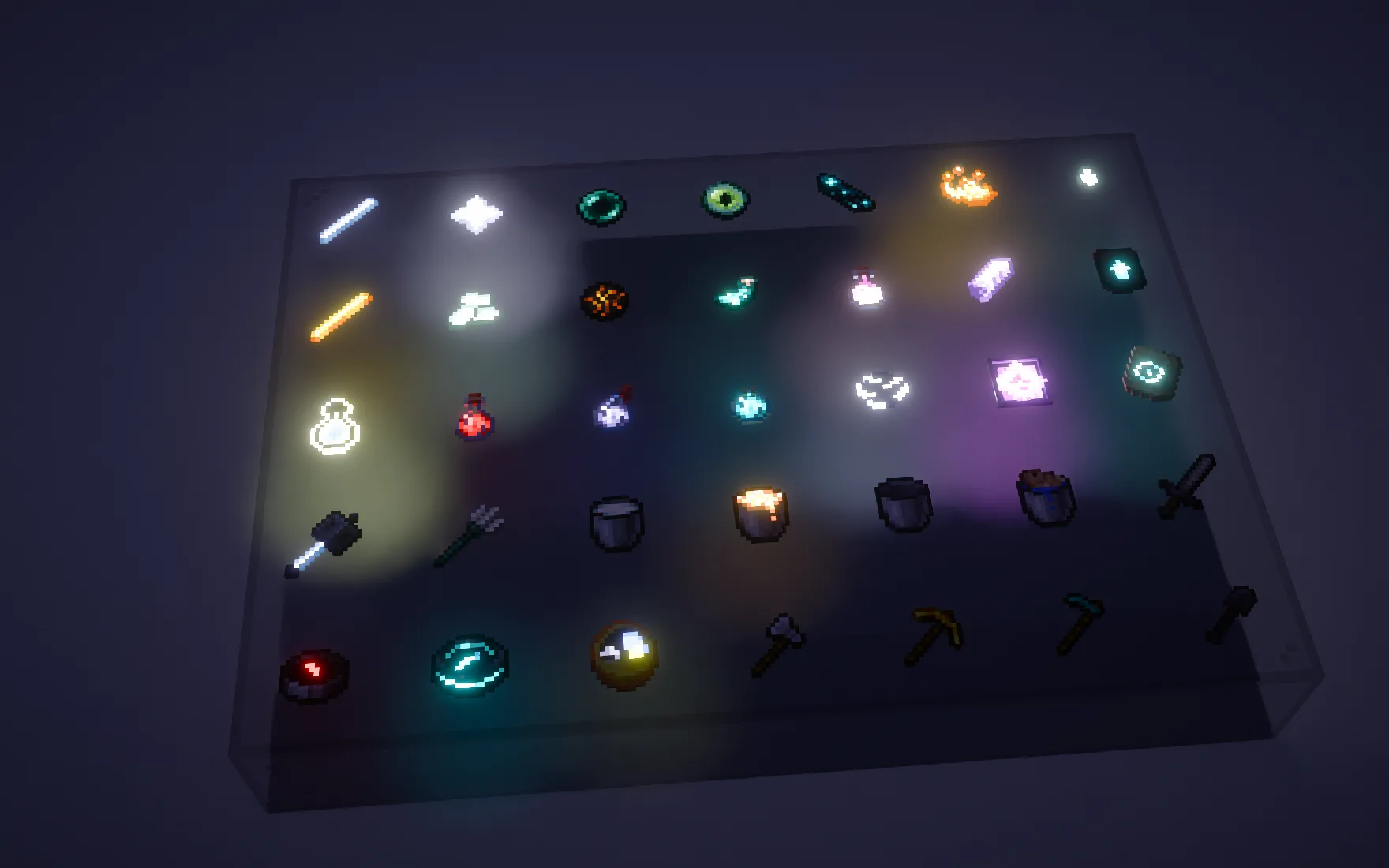 Предметы в ресурс-паке Yitalith с установленным iterationRP.