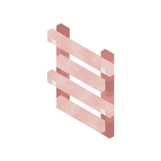 3D-лестница из вишневого дерева в Minecraft.