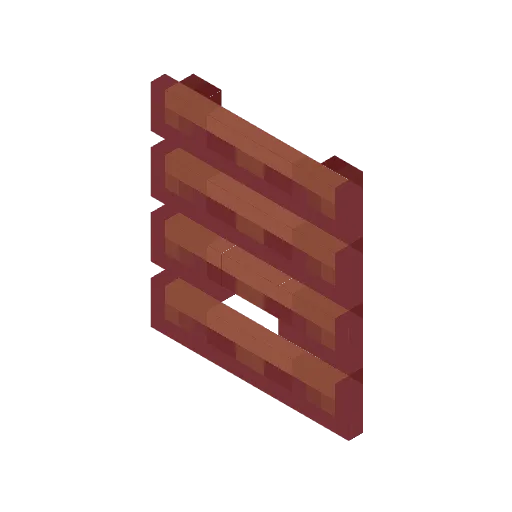 3D-лестница из мангровых деревьев в Minecraft.