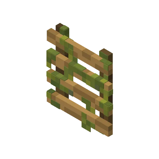 Моховая лестница в Minecraft, текстура "Chipped".