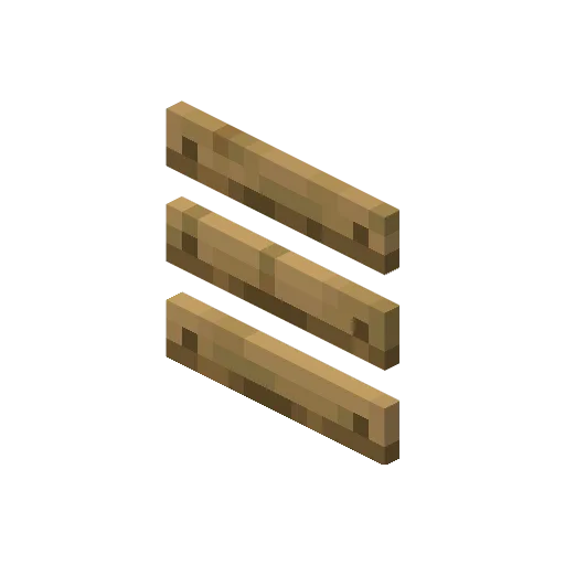 3D-лестница из досок в Minecraft.