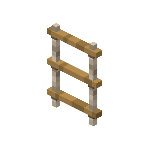 3D-веревочная лестница с текстурой дерева из мода Chipped.