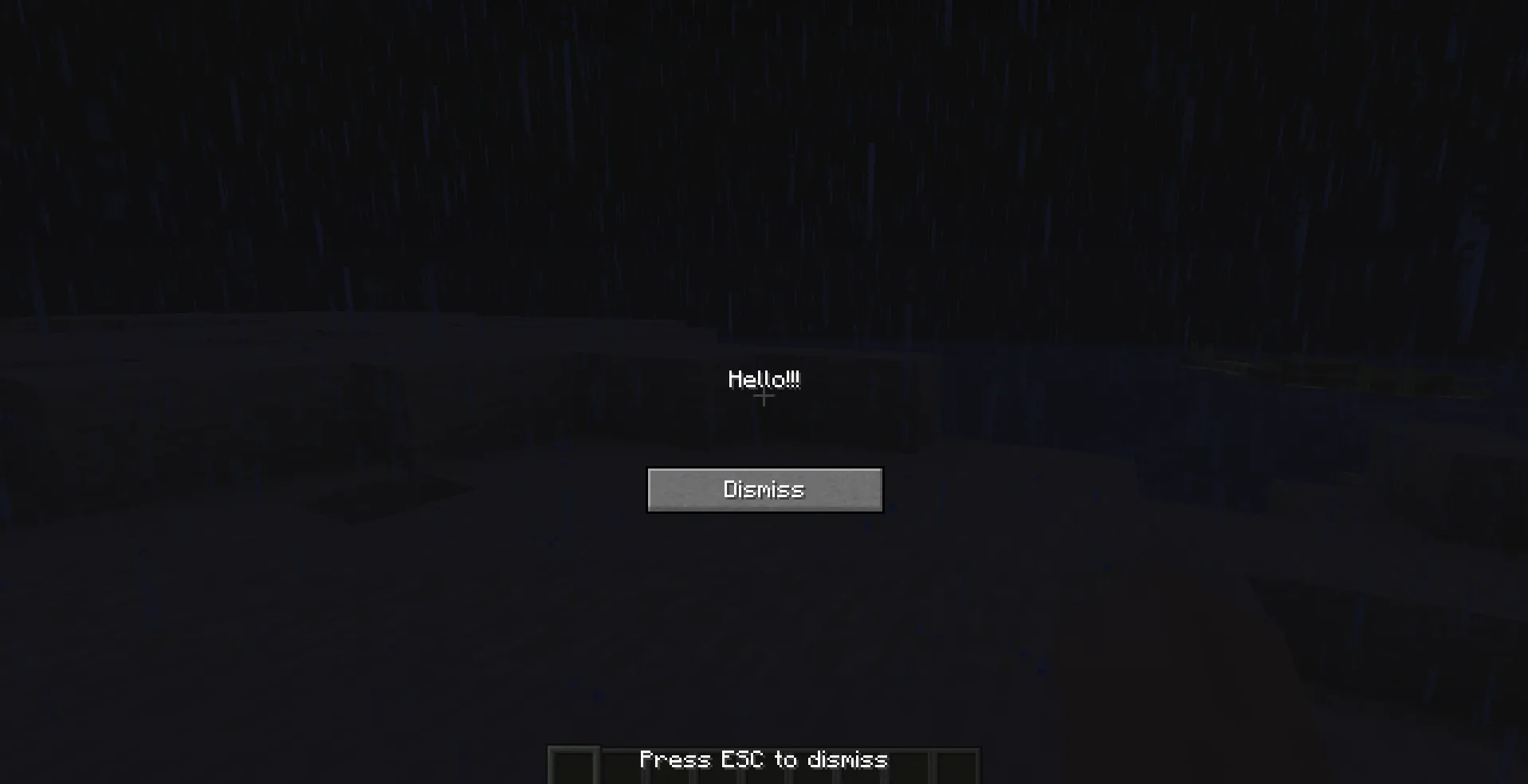 Текстовое уведомление с кнопкой закрытия в моде Server Notify