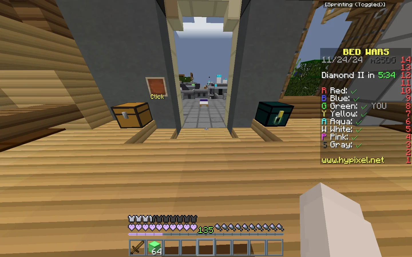 Сундук из набора текстур Moons Simple Bedwars в минималистичном стиле.