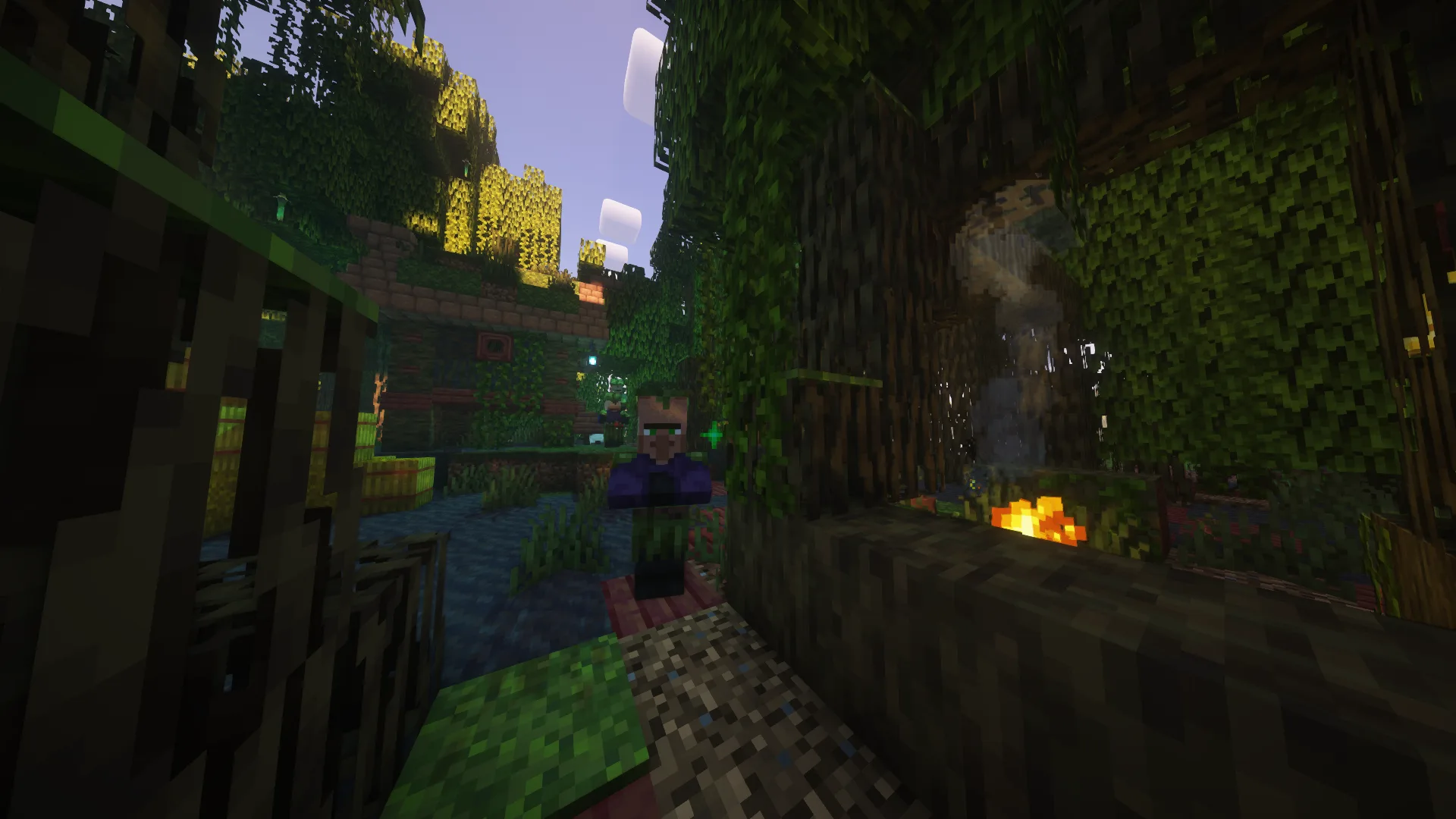 Деревня в стиле болотного биома из мода Katters Structures.