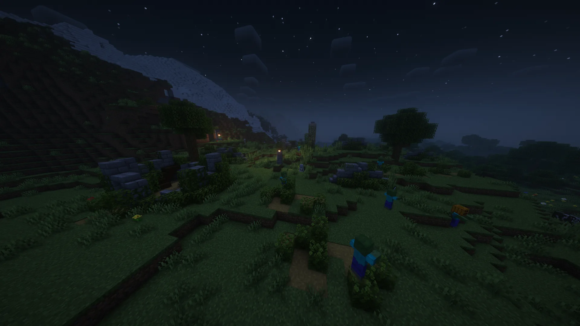 Разрушенная деревня из мода Katters Structures.