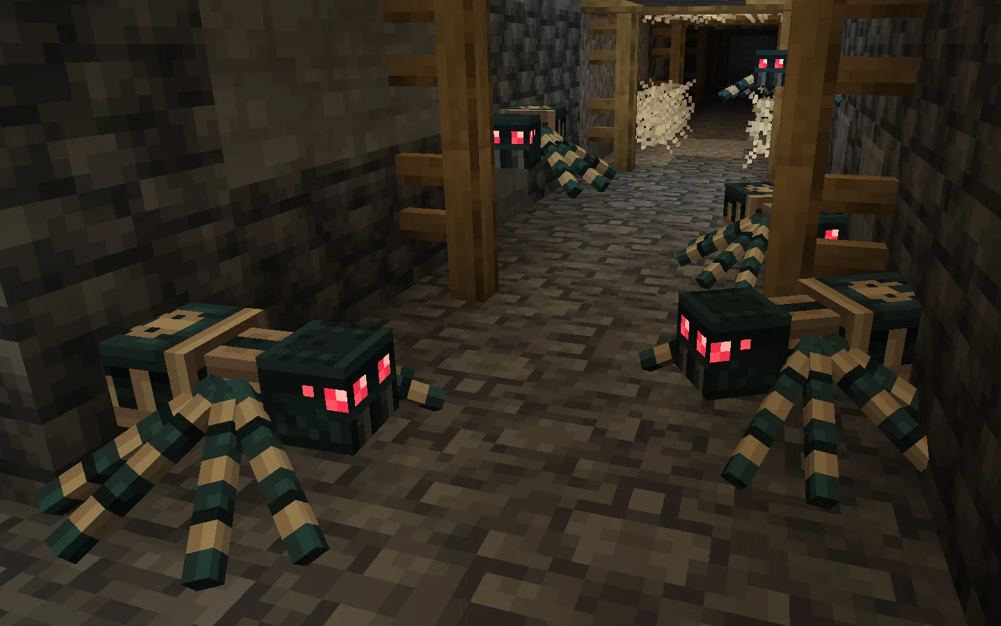 Пещерные пауки в заброшенной шахте