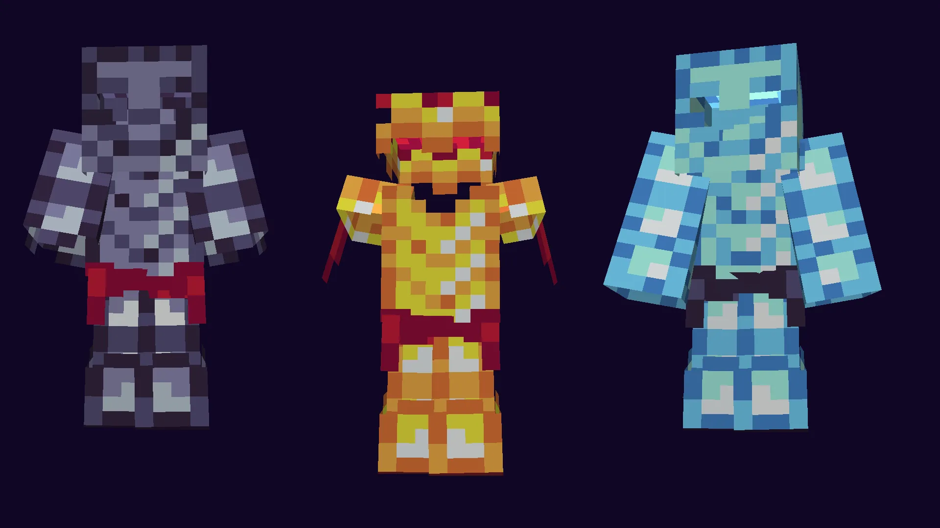 Железная, золотая и алмазная броня в стиле Simplistico