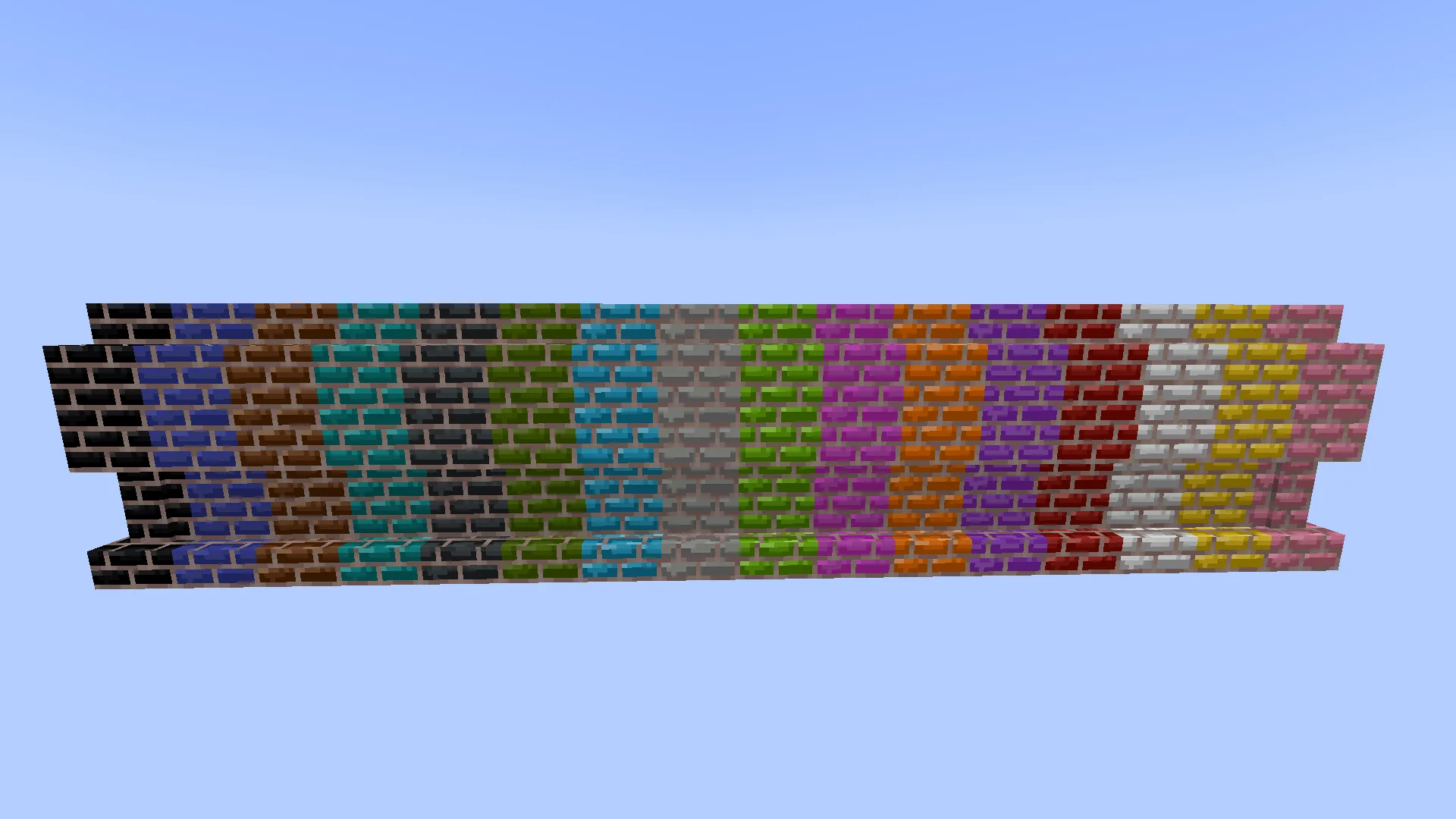 Разноцветные кирпичи из мода Colorful Bricks