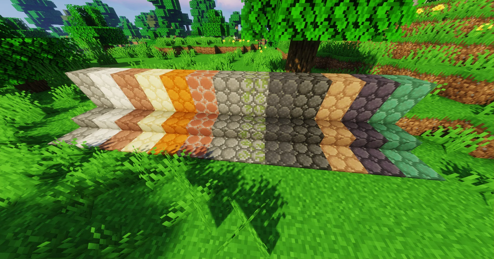 Дорожка из хрустальных блоков из мода Macaw's Paths and Pavings.