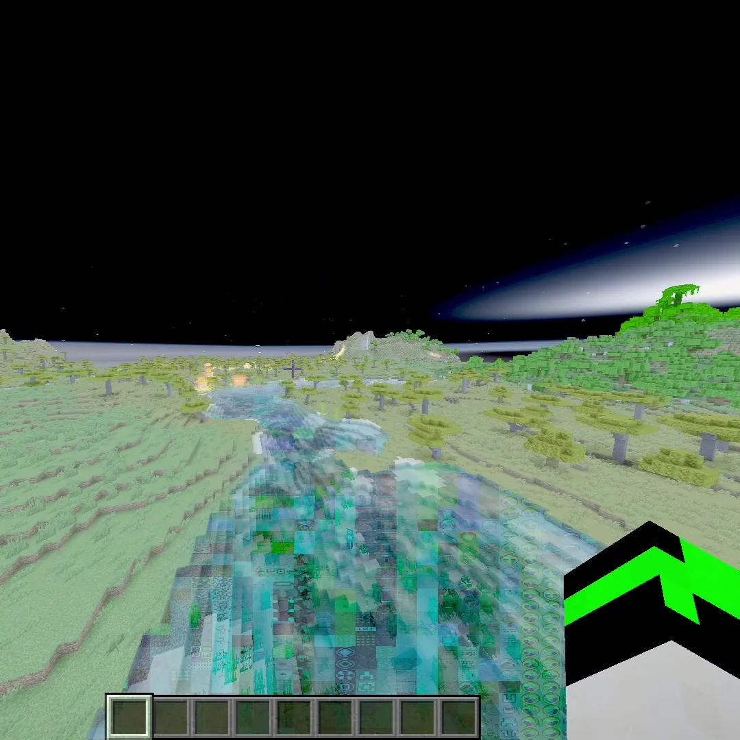 Текстурированная вода в Minecraft.