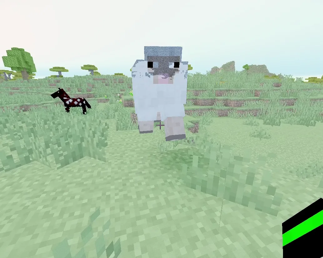 Прозрачные животные в Minecraft.