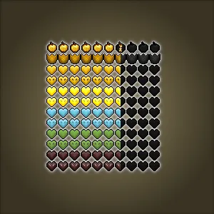 Дизайн сердец в ресурс-паке Sunlit