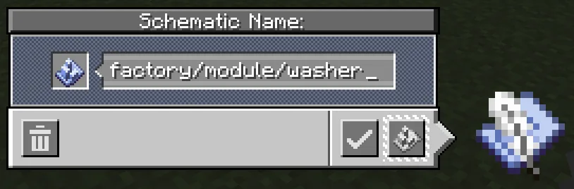 Интерфейс Minecraft с отображением схем Create, организованных по папкам.