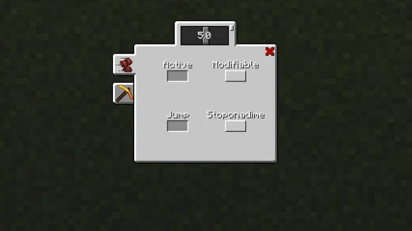 Меню настроек мода Speed Cap