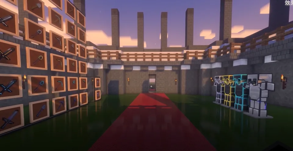 Набор брони из ресурс-пака Hacker Pack.