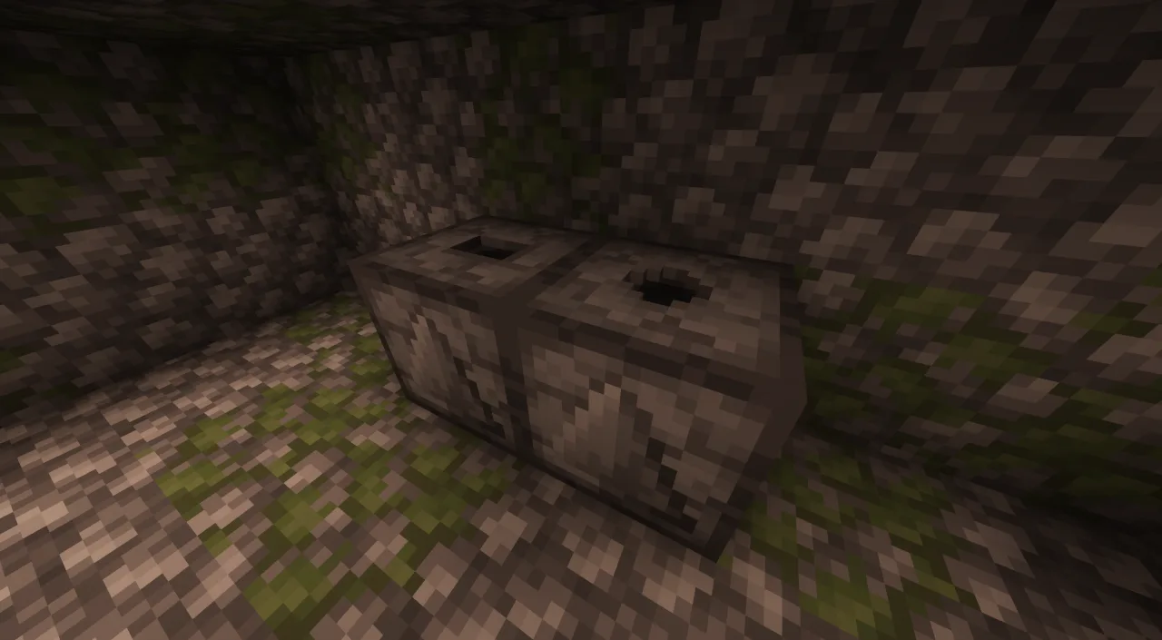 Вид сверху на раздатчик и выбрасыватель в Minecraft.