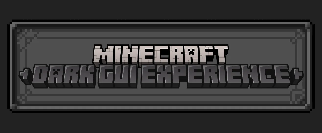 Скриншот темного пользовательского интерфейса Dark GUI Experience+ в Minecraft.