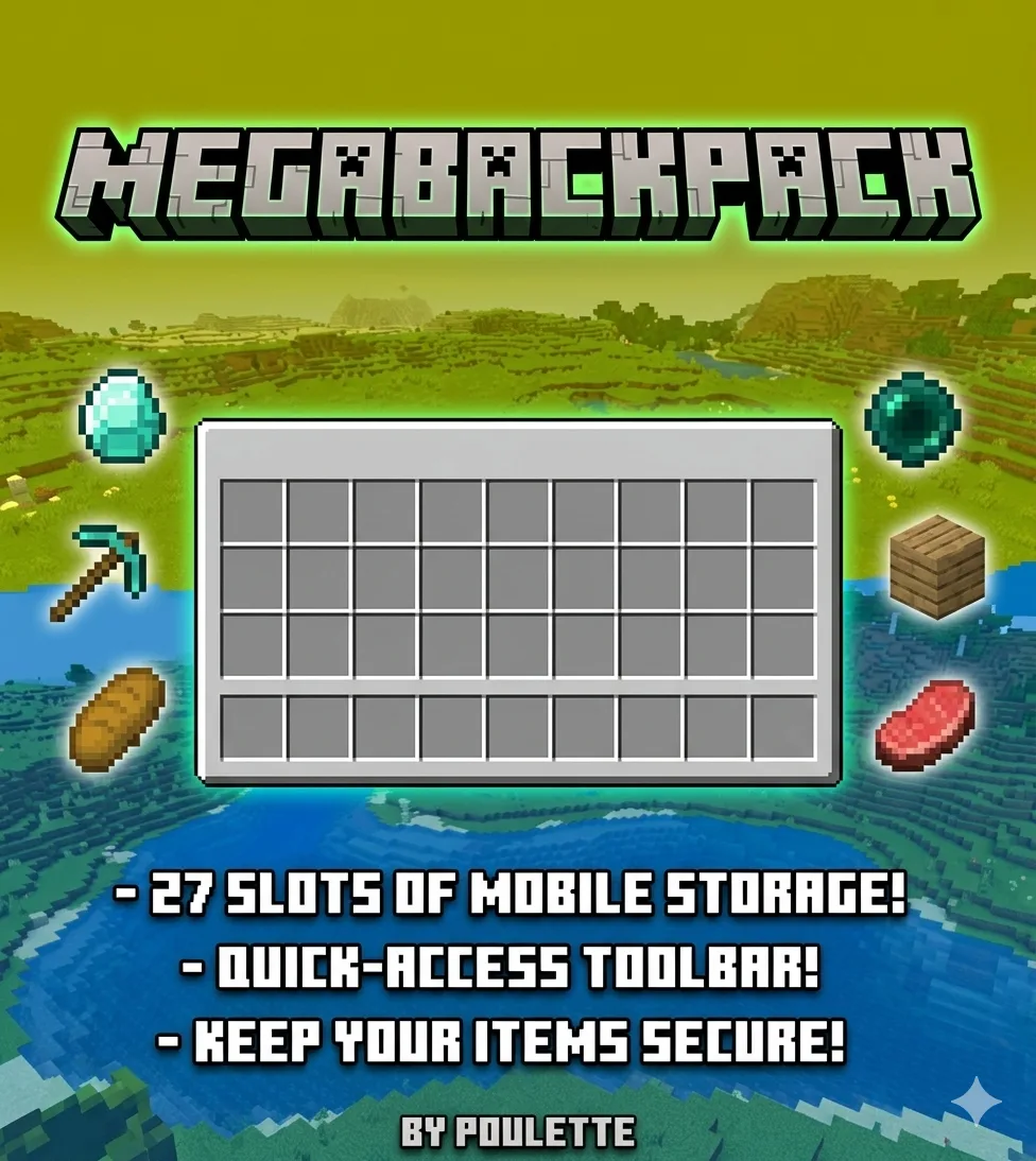 Мод MegaBackpack: иконка рюкзака в Minecraft.