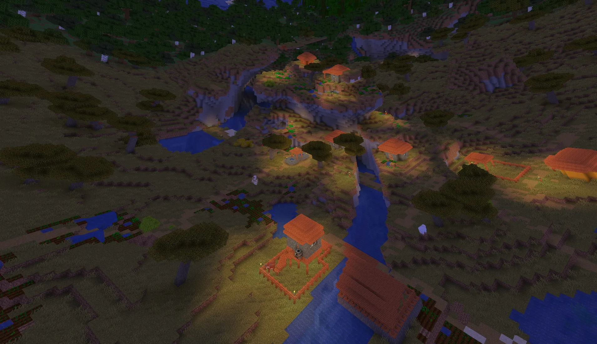 Скриншот деревни с шейдерами Globed.