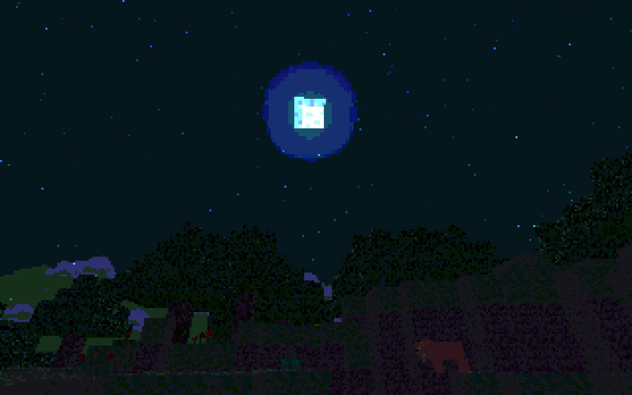 Лунное освещение в шейдер-паке Mode 13h: MS-DOSify!