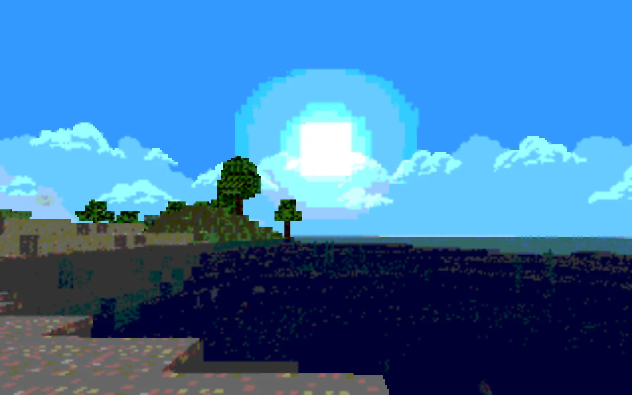 Рассвет в шейдер-паке Mode 13h: MS-DOSify!