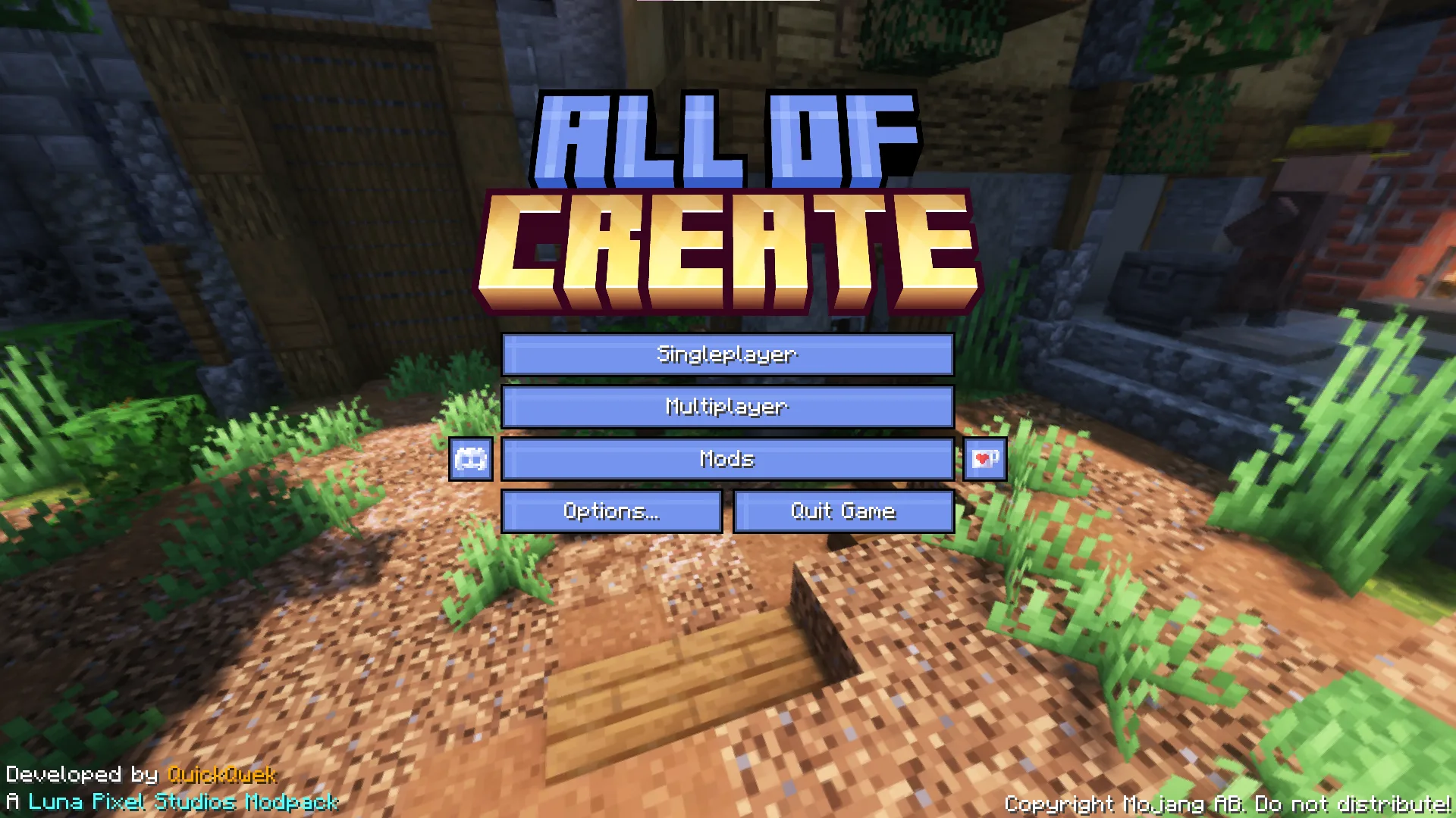 Меню пользовательского интерфейса из модпака All of Create.