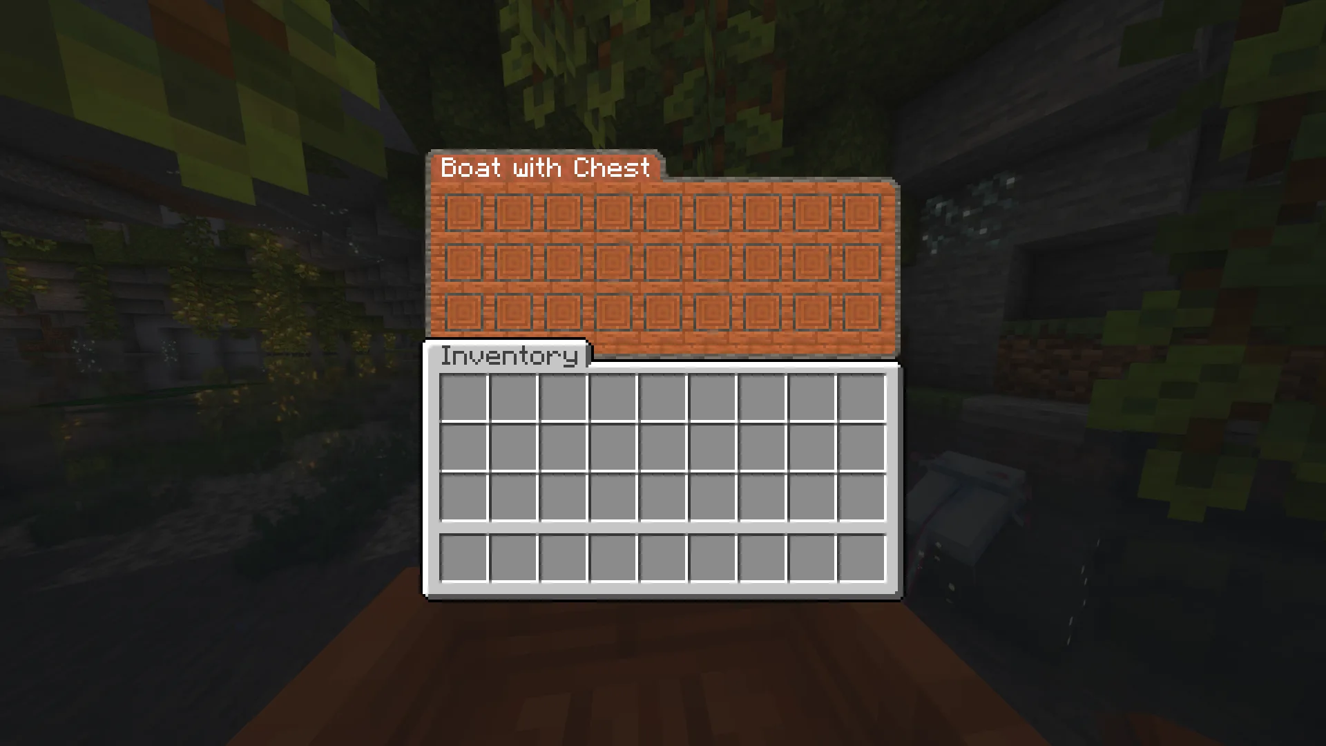 Acacia boat with chest (light inventory)