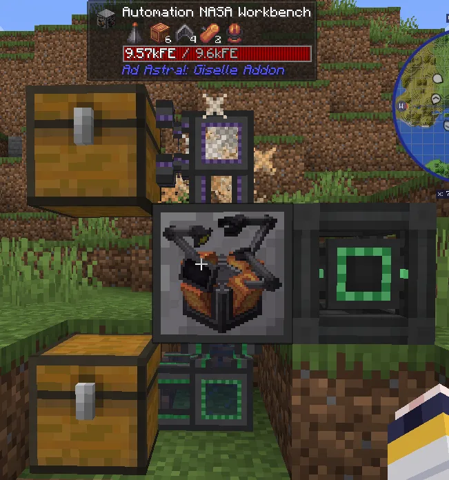 Автоматизированный верстак NASA из мода Ad-Astra: Giselle Addon.